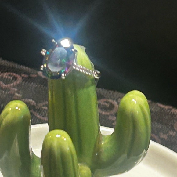Oval Mystic Topaz Ring - Picture 4 of 7